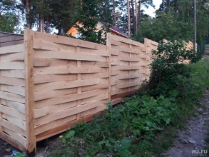 Деревянный забор плетёнка 80 метров фото в Вербилках